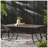 Outdoor Rectangular Cast Aluminum Dining Table, Shiny Copper