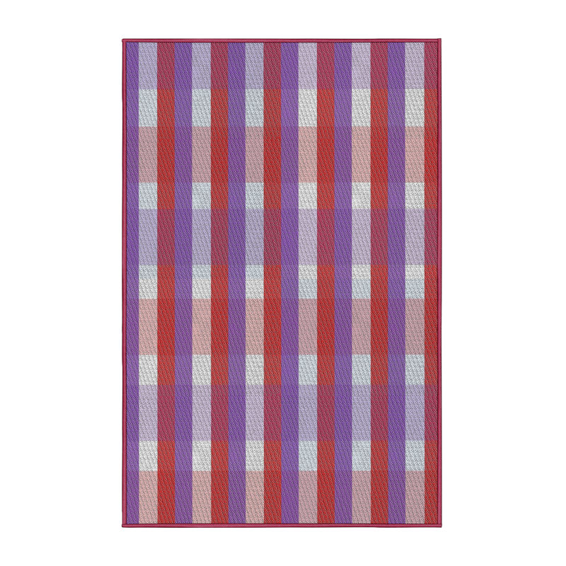 Tapis rose à motif écossais Kinnison, Rectangle 2 pi x 4 pi