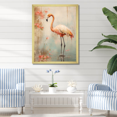 «Pink Flamingo Paradise IV», reproduction sur toile