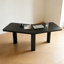 Bureau en bois massif noir courbé-1900087417