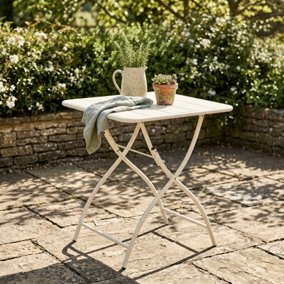 Rimini Metal Folding Outdoor Bistro Table , 60cm cm W 60cm cm D