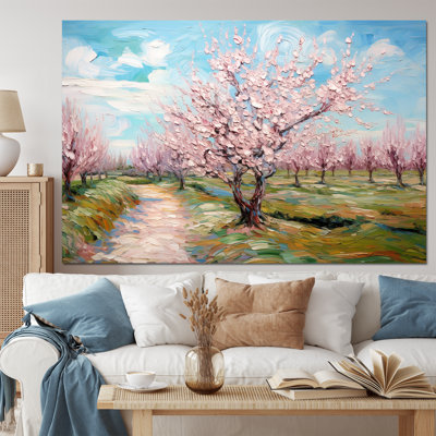 Vangogh Blooming Cherry Trees - Vangogh Canvas Art Print