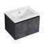 Meuble-lavabo mural 24 po avec lavabo en céramique et porte d'armoire à fermeture en douceur 24 po