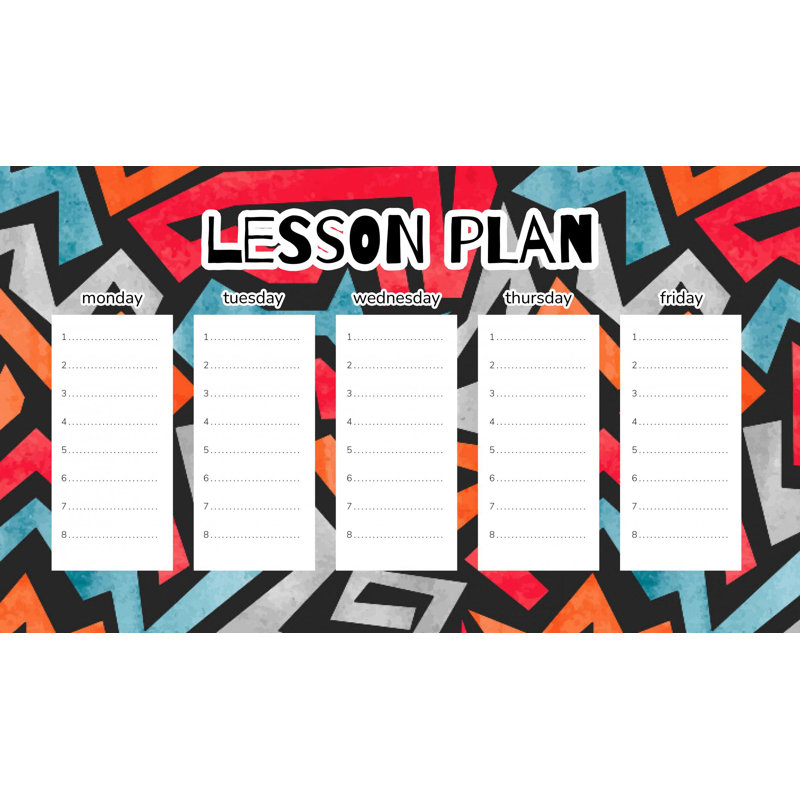 Magnetic Lesson Plan Abstract Graffiti