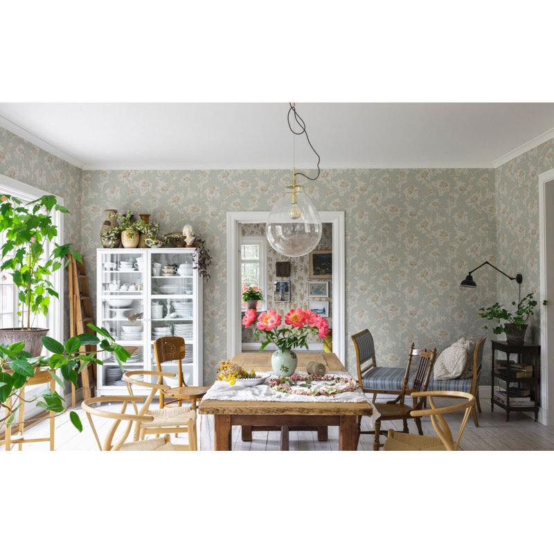 Rouleau de papier peint Löfstad Charlotta L 33 pi x l 20,86 po, Vert printemps