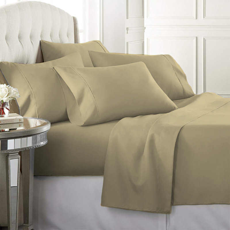 Microfiber Sheet Set, Khaki