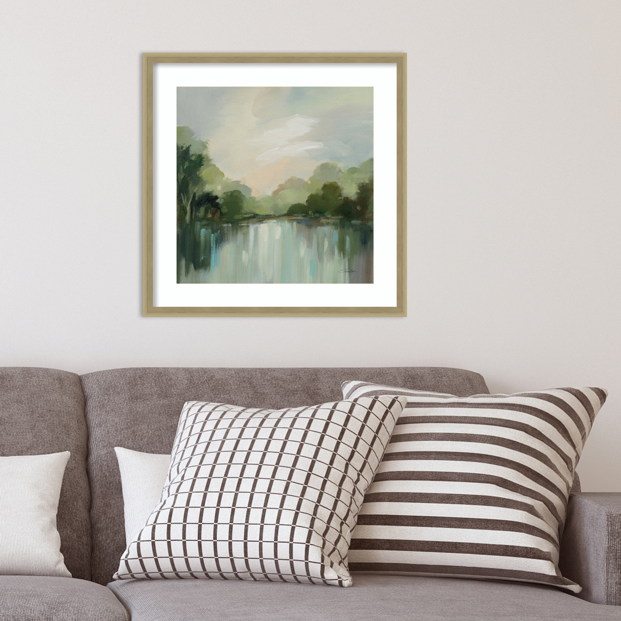 Cool Spring Day by Silvia Vassileva, 21" H x 21" W, Champagne