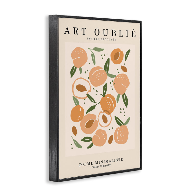 «Stupell Industries Peaches Gallery», affiche giclée par Incado, H 18 po x l 12 po, Giclée encadrée noir minuit