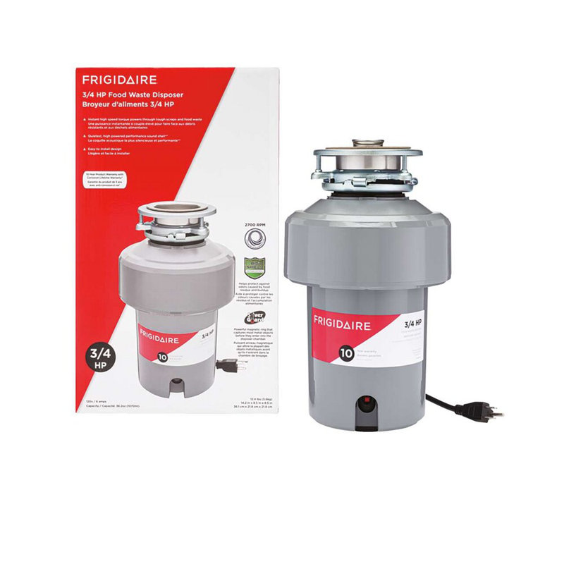 Frigidaire 3/4 HP Gray Corded Continuous Feed Garbage Disposal