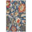 Marilyn Hand Tufted Wool Cotton Floral Rug in Navy Blue/Red-1898363794