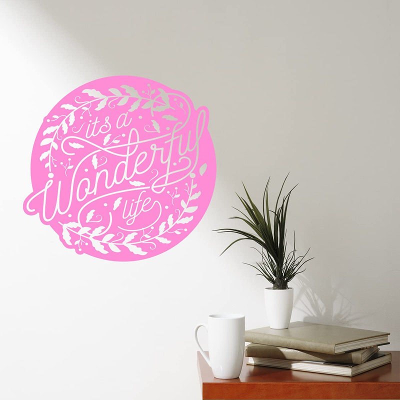 Adhésif décoratif, H 23 po x l 24 po, Rose