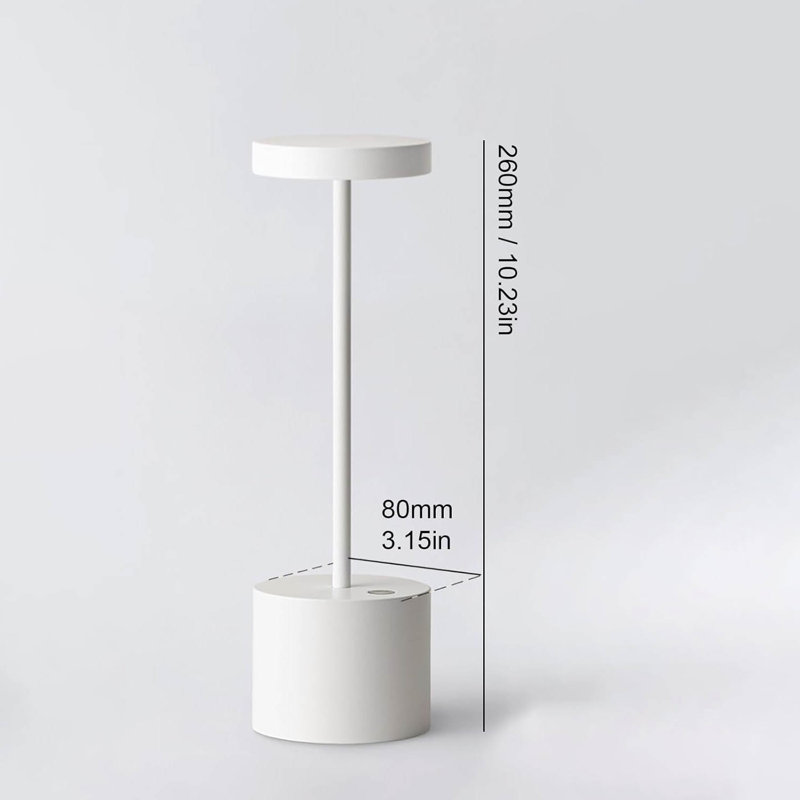 White Cordless Rechargeable LED Outdoor Table Lamp