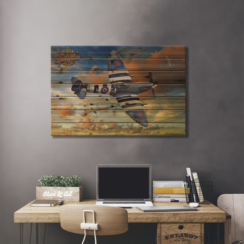 Spitfire Dog Fight, H 18 po x l 26 po x P 1,5 po