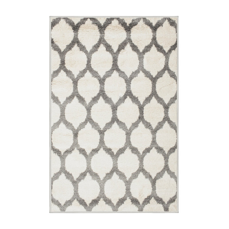 Tapis coquillage/gris zone contemporaine, Rectangle 5 pi x 8 pi