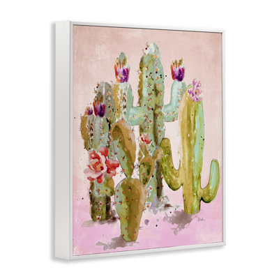 Cactus floraux amusants, estampe numérique par Patricia Pinto