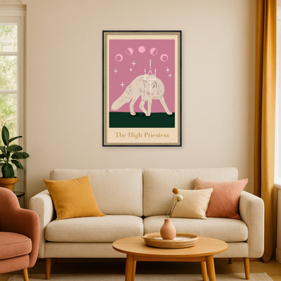 «Modern Tarot Priestess» par Alina Shulhouskaya, reproduction d'art sur toile encadrée