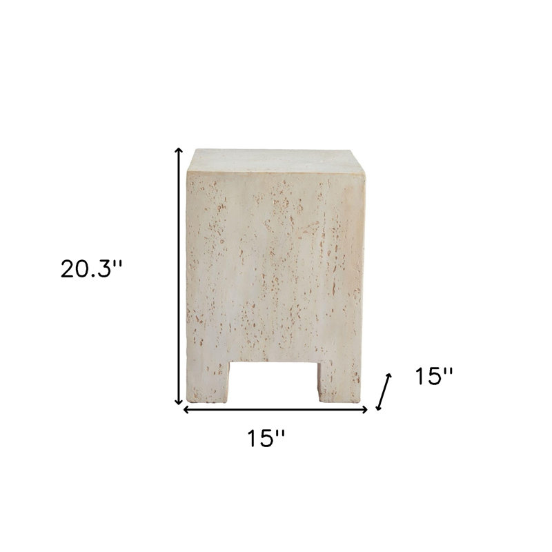 Table de bout carrée 20 po beige