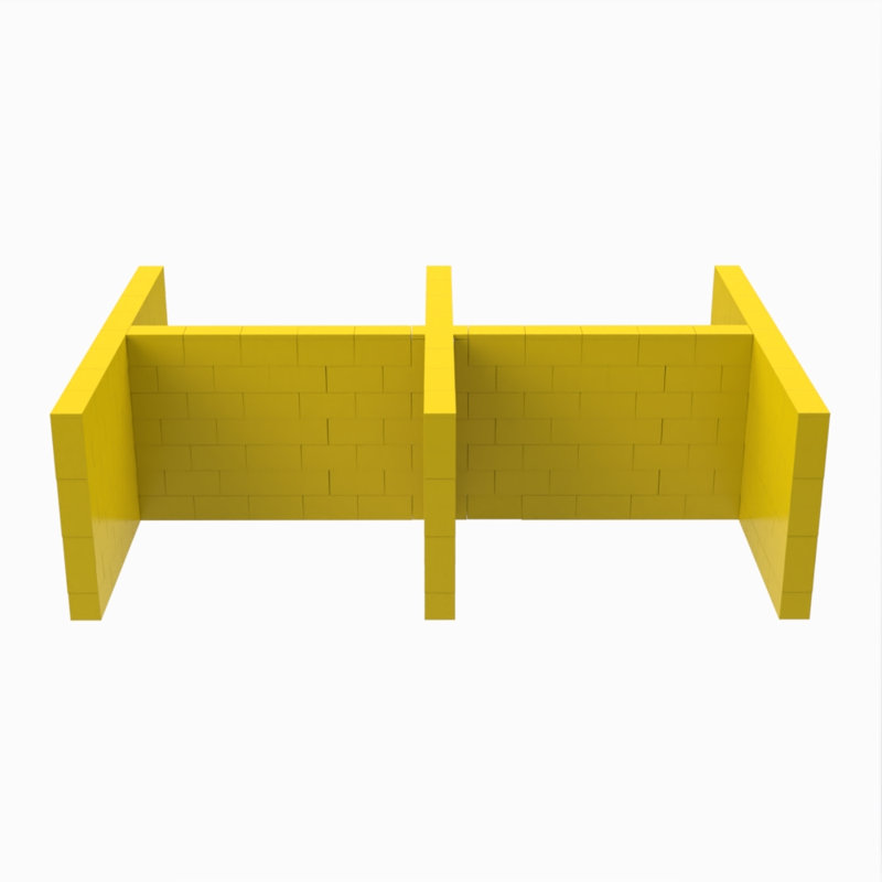 Ensemble de cabines EverBlock Space, Jaune, 144"