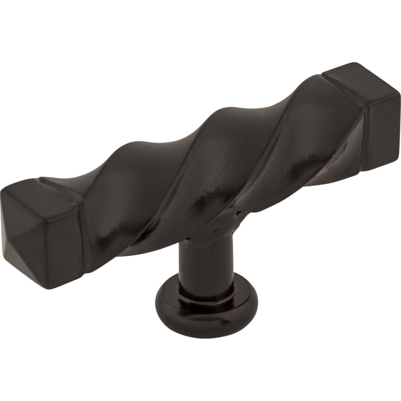 Square Twist 3 3/16" Length Bar Knob, Patina Black