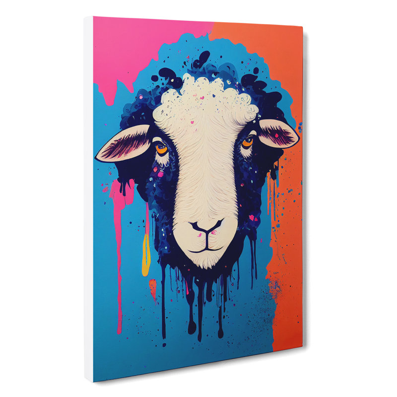 Splashed Sheep No.1 Abstract - Wrapped Canvas, 50cm H x 35cm W x 3cm D