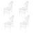 4Pcs Freestanding Unique Exquisite Clear PC Stacking Dining Chair