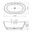 65 Inch Artificial Stone Solid Surface Freestanding Bathroom Bathtub