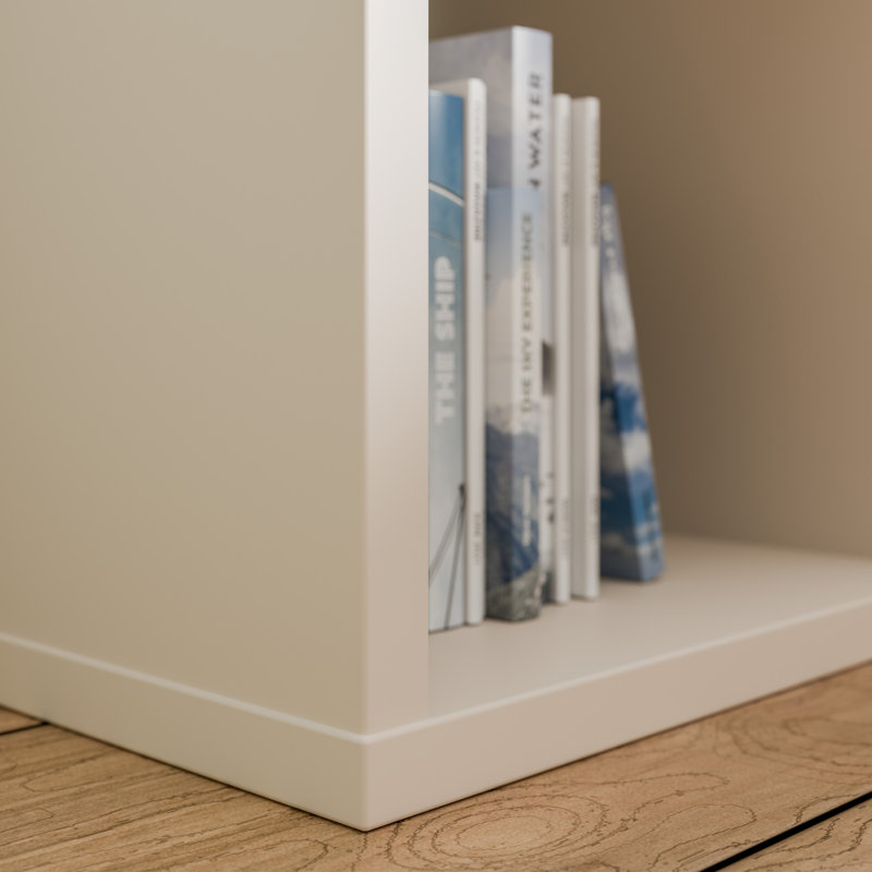 Mauro Cube Bookcase, Sand, (1 Shelf) 72.8cm.H x 72.8cm.W x 72.8cm.D