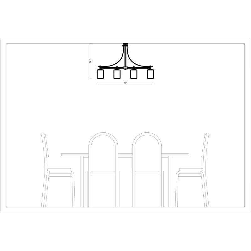 Luminaire suspendu pour îlot à quatre lumières Elmwood Park de Génération Lighting , Oui, Bronze