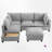 Upholstered Sectional With Coffee Table And Ottoman-108813903