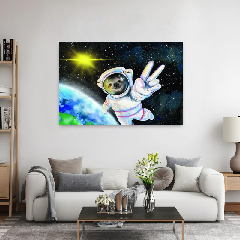 Art contemporain Art contemporain fantaisiste, H 40 po x l 60 po