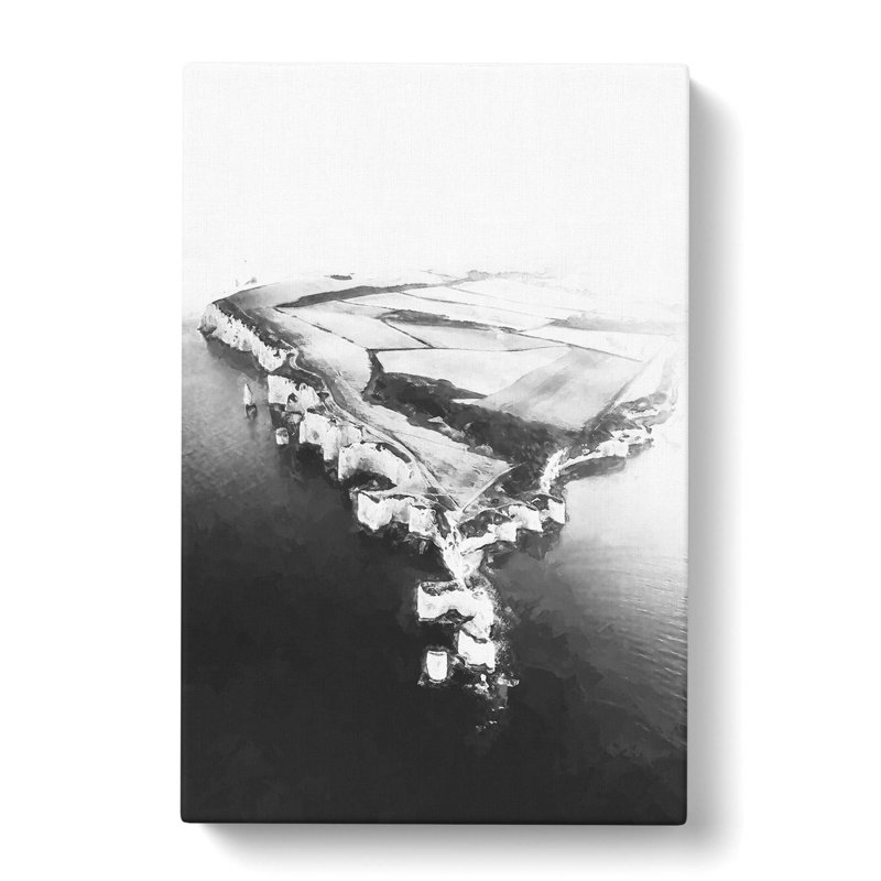 Old Harry Rocks Cliffs In Dorset - Wrapped Canvas Print, 91cm H x 60cm W x 3cm D