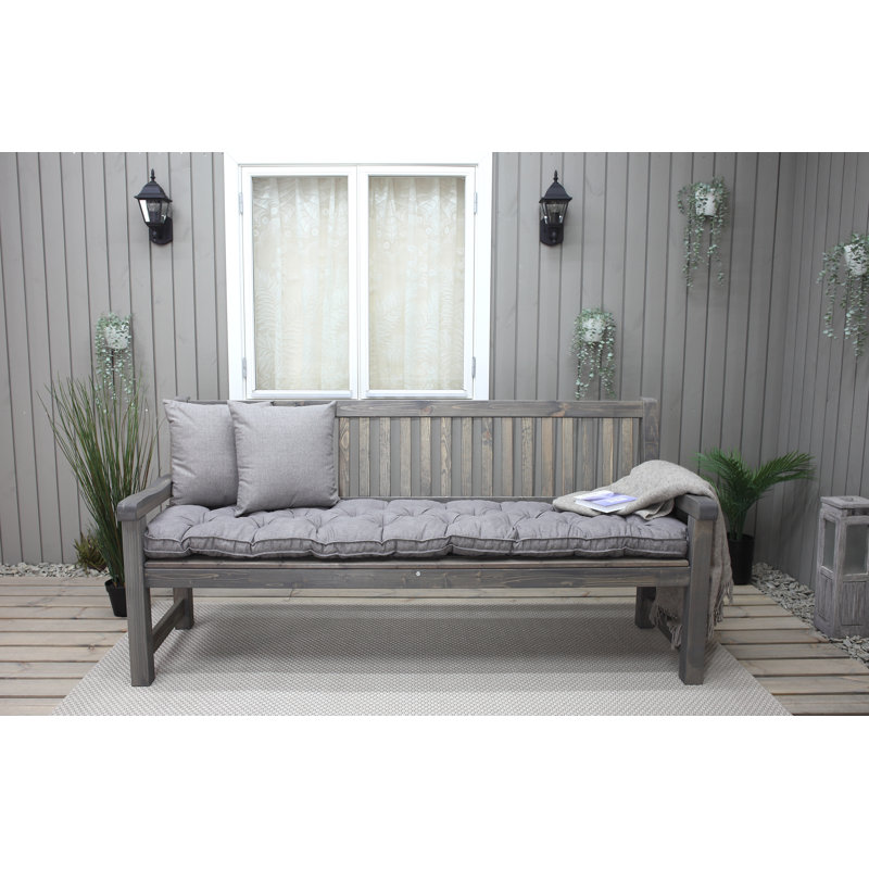 Ayomi Solid Wood Pine Outdoor Bench, Grey