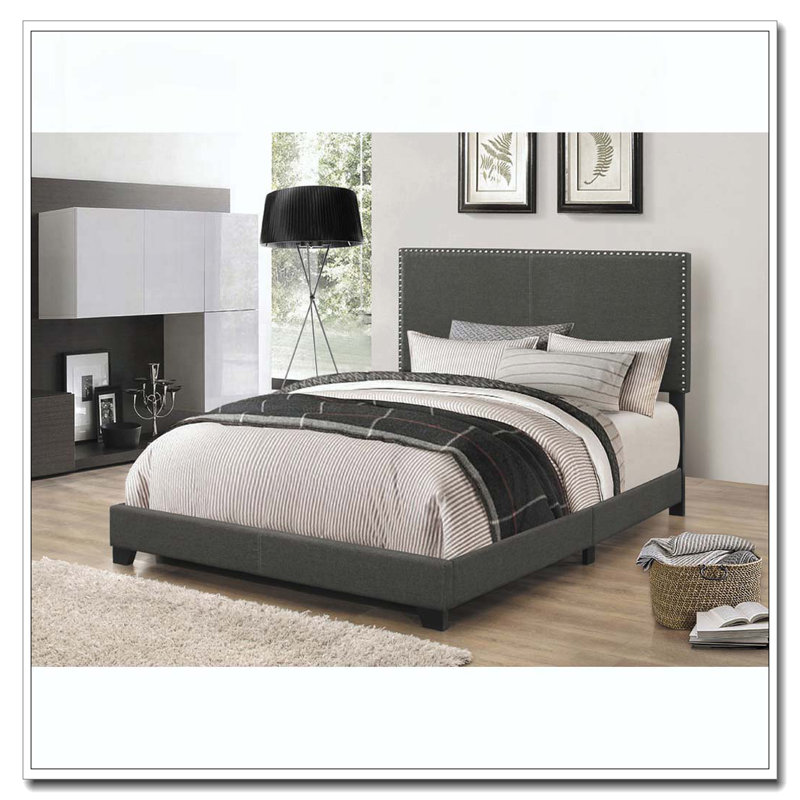 Charcoal Upholstered  Bed