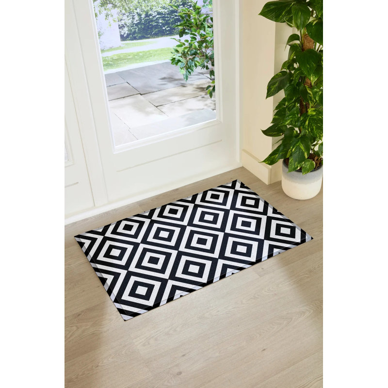 Non-Slip Geometric Doormat, 24" x 36"