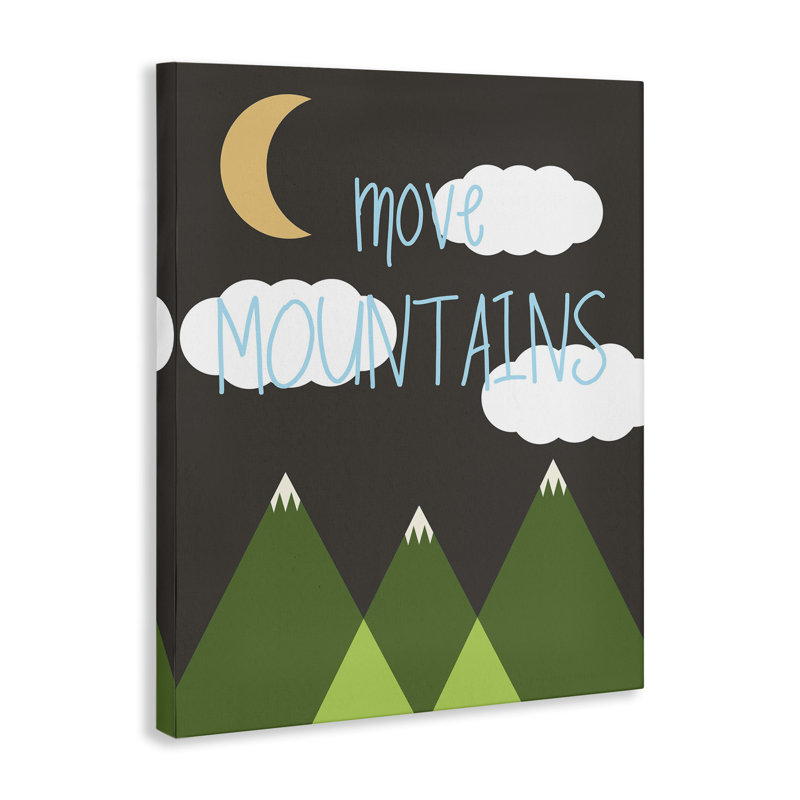 «Inspiring Move Mountains», art mural sur toile par SD graphiques studio, H 40 po x l 30 po