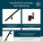 Modern Aluminum Handrail Grab Bar Kit, Adjustable Steel Brackets, Returns to Wall, Powder Coat-112291715-80894083