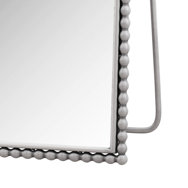 Charmant miroir pleine longueur en arche de fer avec repose-pieds fiable