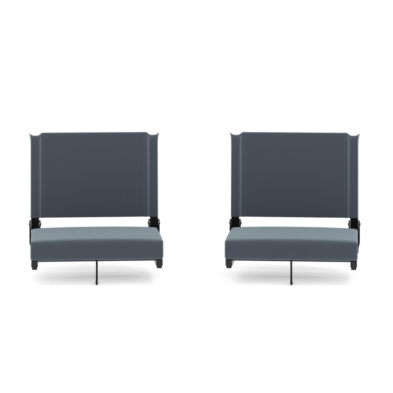 Fender Padded Stadium Chair with Handle and Bleacher Hook, Dark Blue