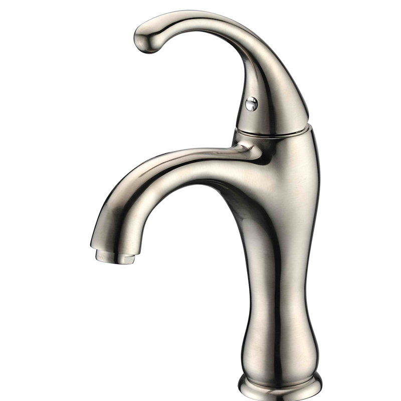 Single-Hole Single-handle Bathroom Faucet with Drain Assembly, Brushed Nickel