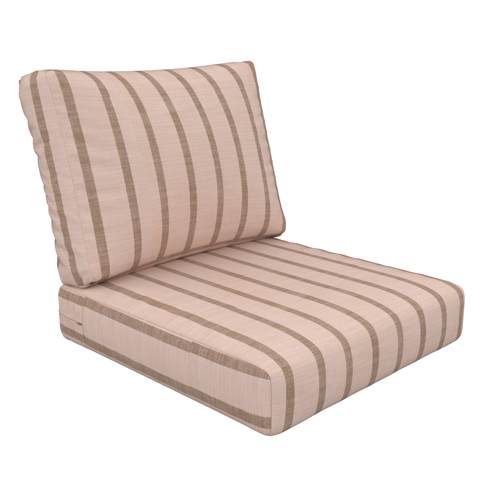 Lani Sunbrella Outdoor Lounge Chair Seat and Back Cushion Set, Unwind Cameo