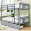 Lit superposé simple au-dessus de simple en bois avec tiroirs de rangement et échelle-2075027975