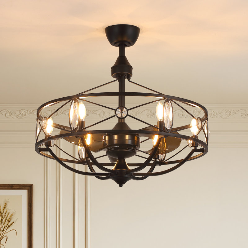 Ventilateur de plafond moderne à 3 pales en ABS de 29 po avec lumière, télécommande, moteur à courant continu réversible Kemp Kemp pour ventilateur de petite et moyenne surface