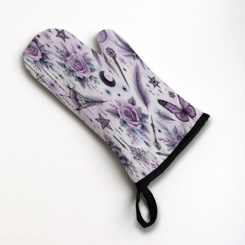 Lilac Dark Oven Mitt Cotton Twill