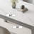 White + Gray Rectangular Sintered Stone + Solid Wood Dining Table-1523287047
