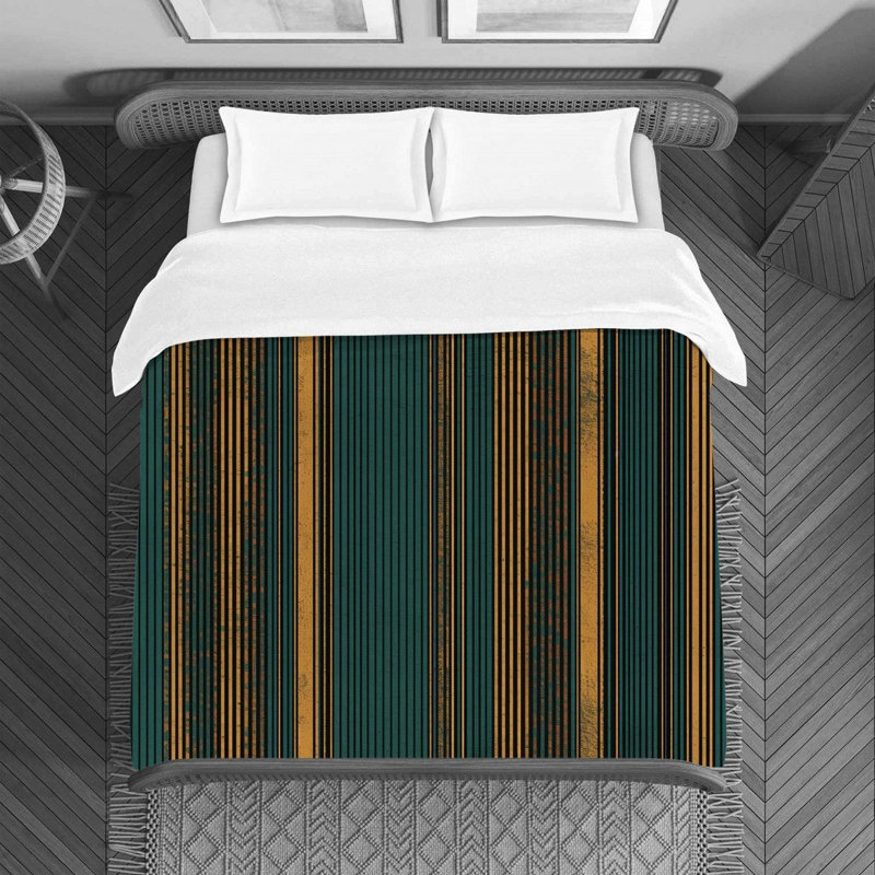Polyester Striped Duvet Cover, Twin Duvet Cover