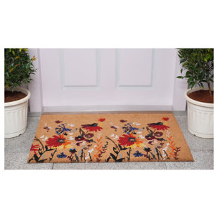 Non-Slip Floral Outdoor Doormat