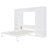 Queen Size Murphy Bed Wall Bed With Closet ,Drawers And Shelves,White-2050804246