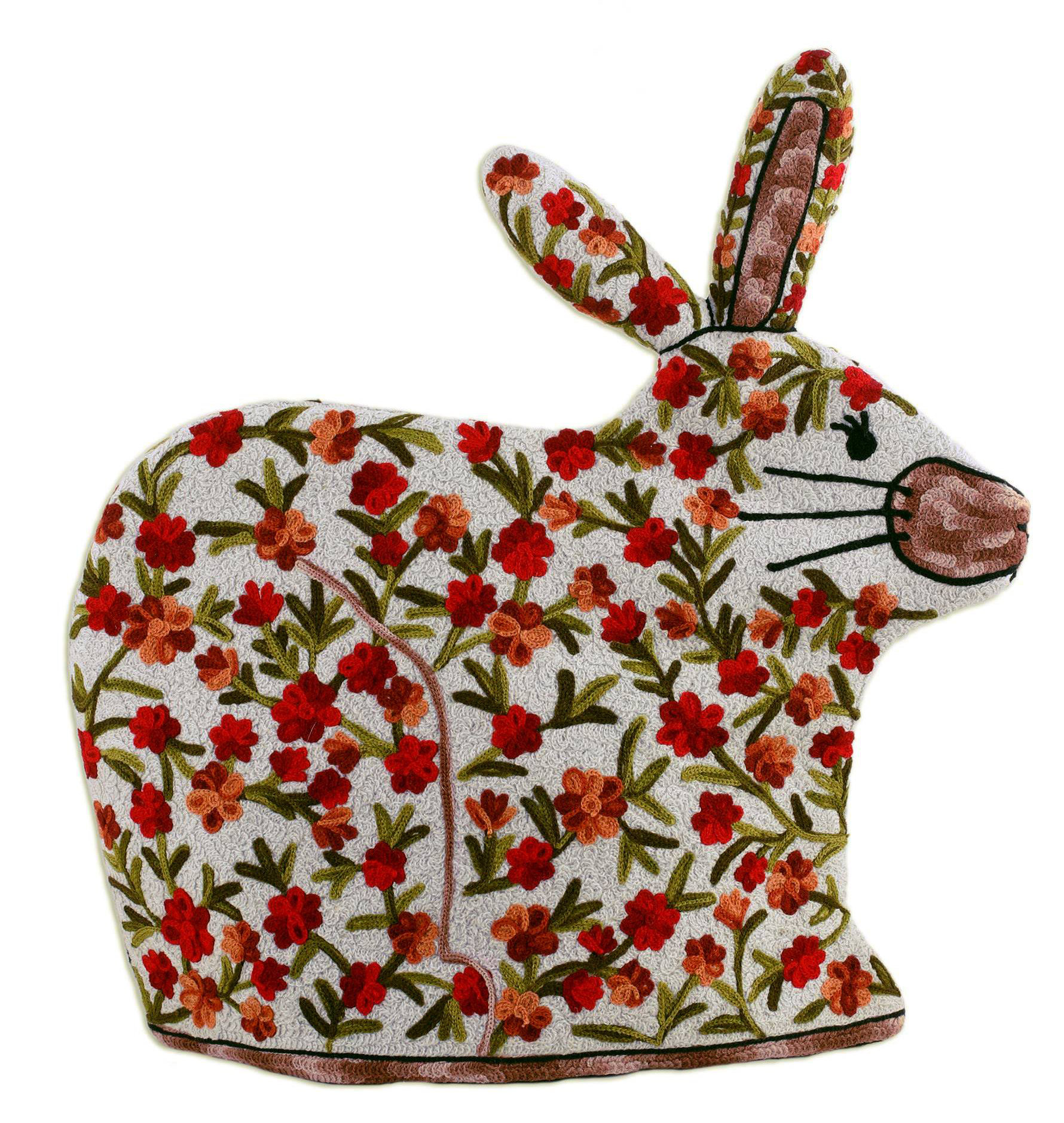 Rosalind Wheeler Tony Hopping Rabbit Chain Stitched Wool Tea Cozy ...