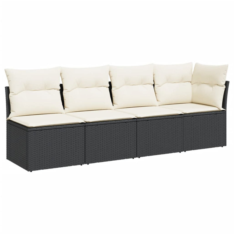  Garden Sofa Black, Cream White