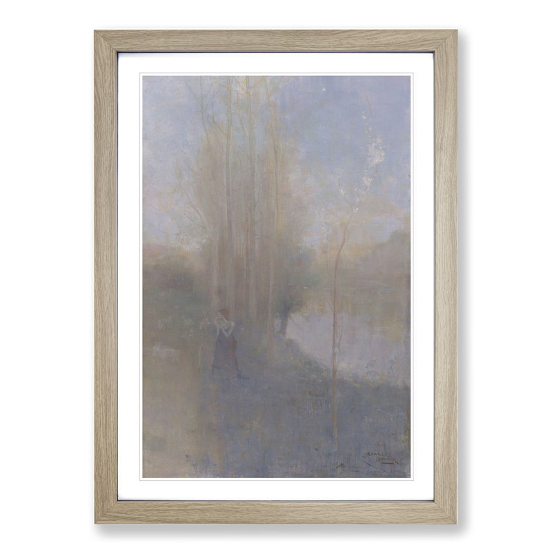 Mayday by Charles Conder - Picture Frame Graphic Art, 65cm H x 48cm W x 2cm D, Oak Framed